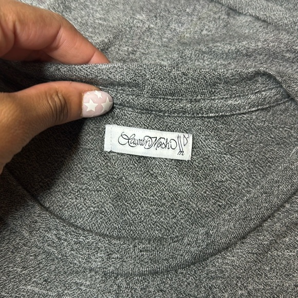 Lauren Moshi Peace Sign Multi Color Crop Top NWOT - Picture 2 of 6